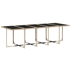 Patio Dining Set Set of 14 Beige