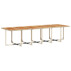 Patio Dining Set Set of 16 Beige, Cream white