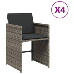 Patio Chair Gray PE rattan Standard Foldable Patio Chair