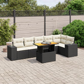 Garden Sofa Set Black, Cream White