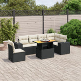Garden Sofa Set Black PE rattan Large Modular Garden Sofa Set