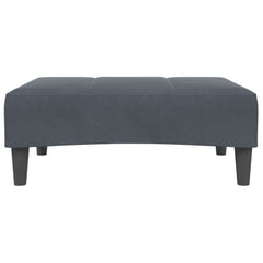 Footstool Dark Grey Velvet (100% polyester), plywood, foam, plastic