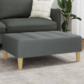 Footstool Dark Grey Polyester, Plywood, Foam, Plastic Medium