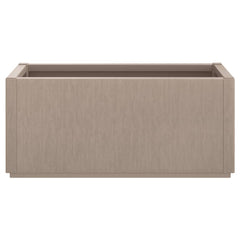 Light brown polypropylene garden planter with a 21.1-gallon capacity and weather-resistant design.