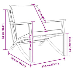 Garden Chair Black, Light Gray