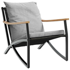 Balcony Furniture Set Black, Light Grey