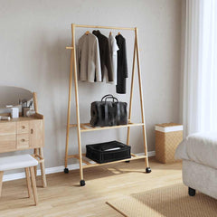 Clothes Rack Natural Bamboo Bamboo Medium Bamboo Clothes Rack