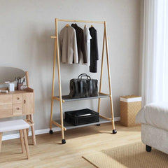 Clothes Rack Bamboo Medium Foldable Bamboo Clothes Rack