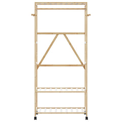 Clothes Rack Bamboo Bamboo with varnished finish Medium