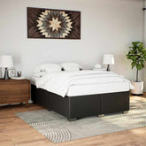 Bed Frame Black Faux Leather Queen Bed Frame Rectangular
