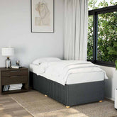 Bed Frame Dark gray 100% polyester, plywood, engineered wood