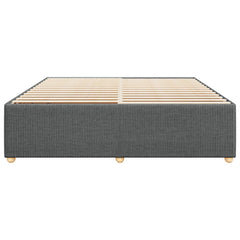 Bed Frame Dark Grey Polyester King Bed Frame Rectangular