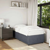 Bed Frame Dark Gray Velvet (100% polyester), plywood, engineered wood
