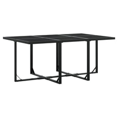 Garden Dining Set Black, Dark Grey