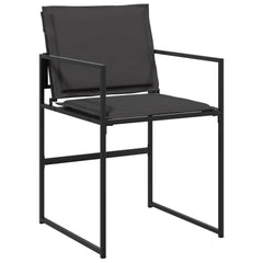 Garden Dining Set Black, Dark Grey