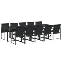 Garden Dining Set Black