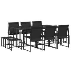 Garden Dining Set Black