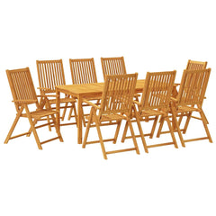 Garden Dining Set Natural Wood Solid Acacia Wood 8-Seater