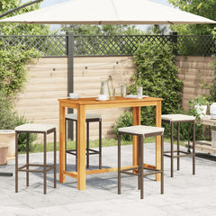 Garden Bar Set Brown, Cream White