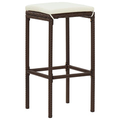 Garden Bar Set Brown, Cream White