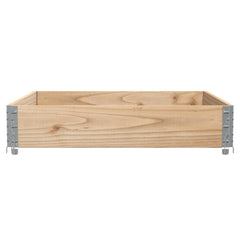 Garden Planter Natural Wood Solid Pine Wood Medium Foldable