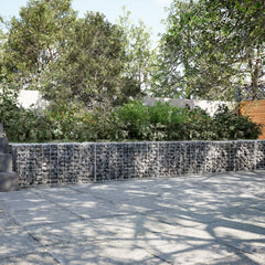 Gabion Basket Silver Galvanized Iron Extra Long Durable