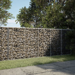 Gabion Basket Silver Galvanized Iron 78.7x19.7x39.4 in