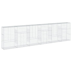 Gabion Basket Silver Galvanized iron Extra Large Durable