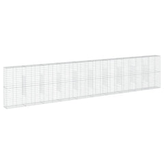 Gabion Basket Silver Galvanized Iron 39.4 x 19.7 x 7.9 in