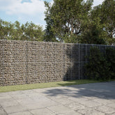 Gabion Basket Silver Galvanized Iron 39.4 x 19.7 x 7.9 in
