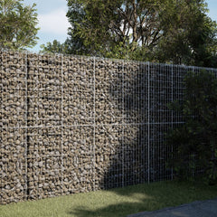 Gabion Basket Silver Galvanized Iron 98.4 x 39.4 x 78.7 in