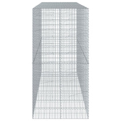 Large galvanized iron gabion basket, 137.8x39.4x78.7 inches, with wire mesh panels.