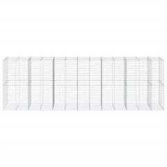 Gabion Basket Silver Galvanized Iron Extra Large Heavy Duty