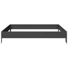 Garden Raised Bed Black Steel 39.4x39.4x7.3 in Durable