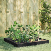Garden Raised Bed Black Steel 39.4x39.4x7.3 in Durable