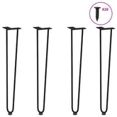 Hairpin Table Leg Black Solid powder-coated steel Standard