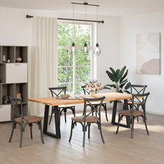 Coffee Table Leg Set of 2 Black Powder-coated steel