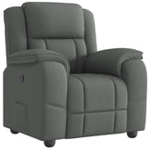 Recliner Chair Dark Grey Fabric (100% polyester), metal, plywood