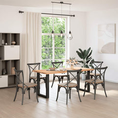 Coffee Table Leg Set of 2 Black Powder-coated steel N/A