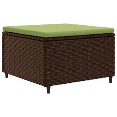 Patio Lounge Set Set of 4 Brown PE rattan Medium Modular