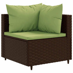 Patio Lounge Set Brown PE rattan Large Patio Lounge Set