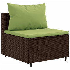 Patio Sofa Set Set of 10 Brown