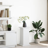 Display Stand White Engineered Wood Medium Storage