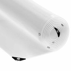 Plant Cover Transparent and White PVC 6.6x13.1 Feet Foldable
