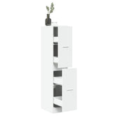 Apothecary Cabinet White Engineered Wood Medium