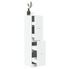 Apothecary Cabinet White Engineered Wood Medium
