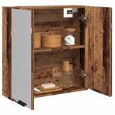 Mirror Cabinet Old Wood Engineered Wood, Glass Medium Modern