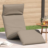 Folding Sun lounger Taupe 68.9x21.3x3.3 Oxford Fabric