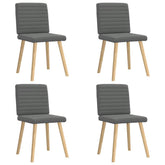 Dining Chair Set of 4 Dark Grey