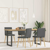 Dining Chair Set of 4 Dark grey